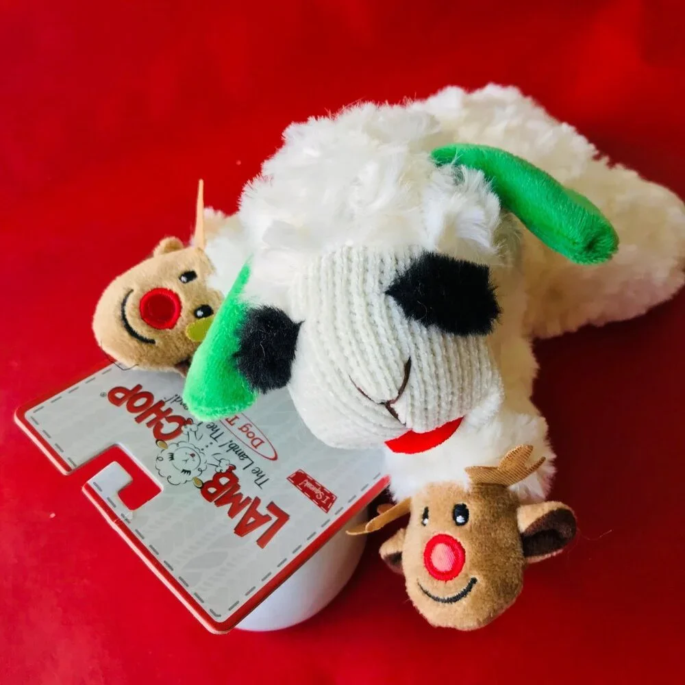 Multipet Plush Dog Toy, Christmas Holiday Lambchop